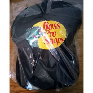 Bass Pro Shops Trucker Hat Fishing Mesh Cap Adjustable SnapBack Black NEW